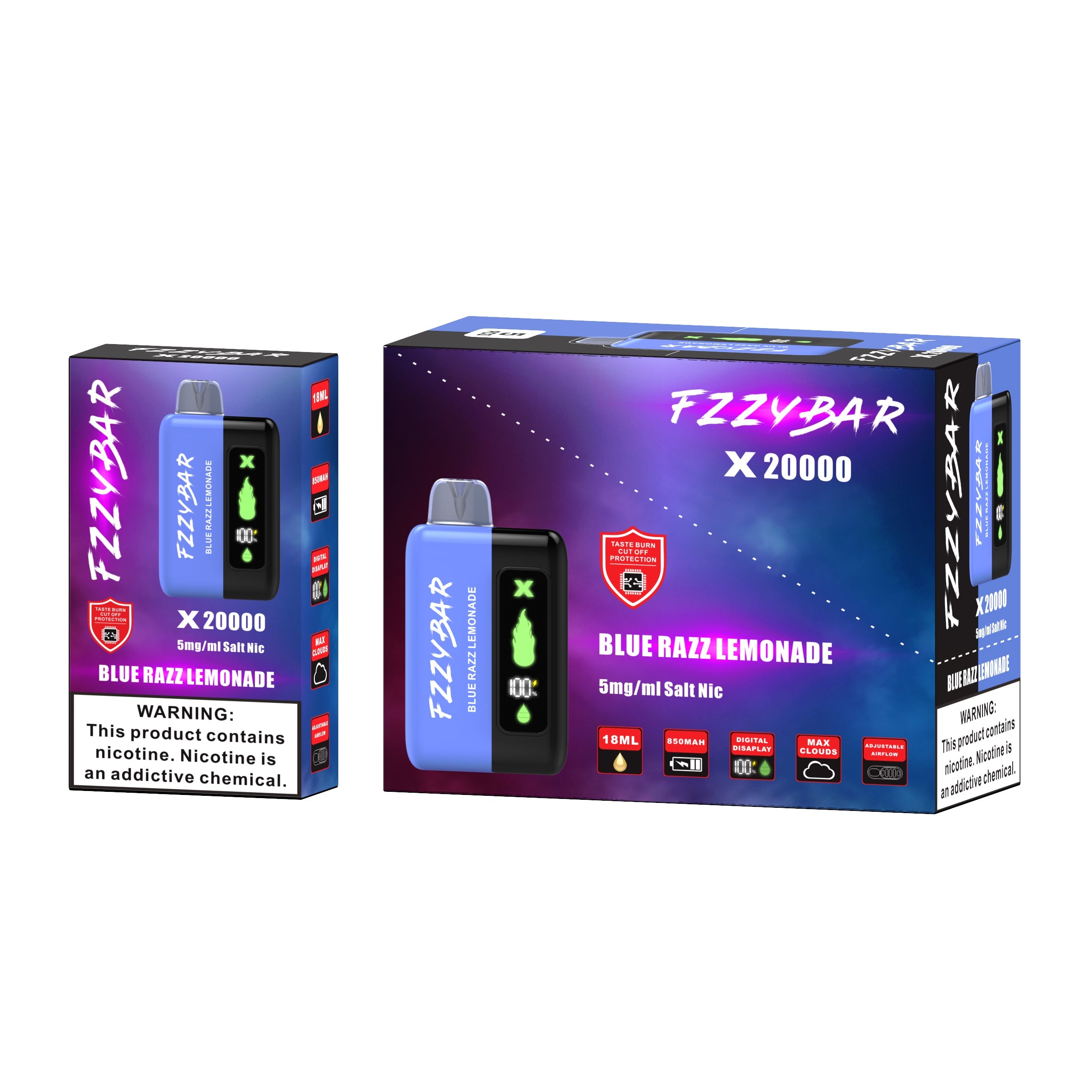 FZZYBAR X20000 Disposable E-Hookah Device – 20000 Puffs