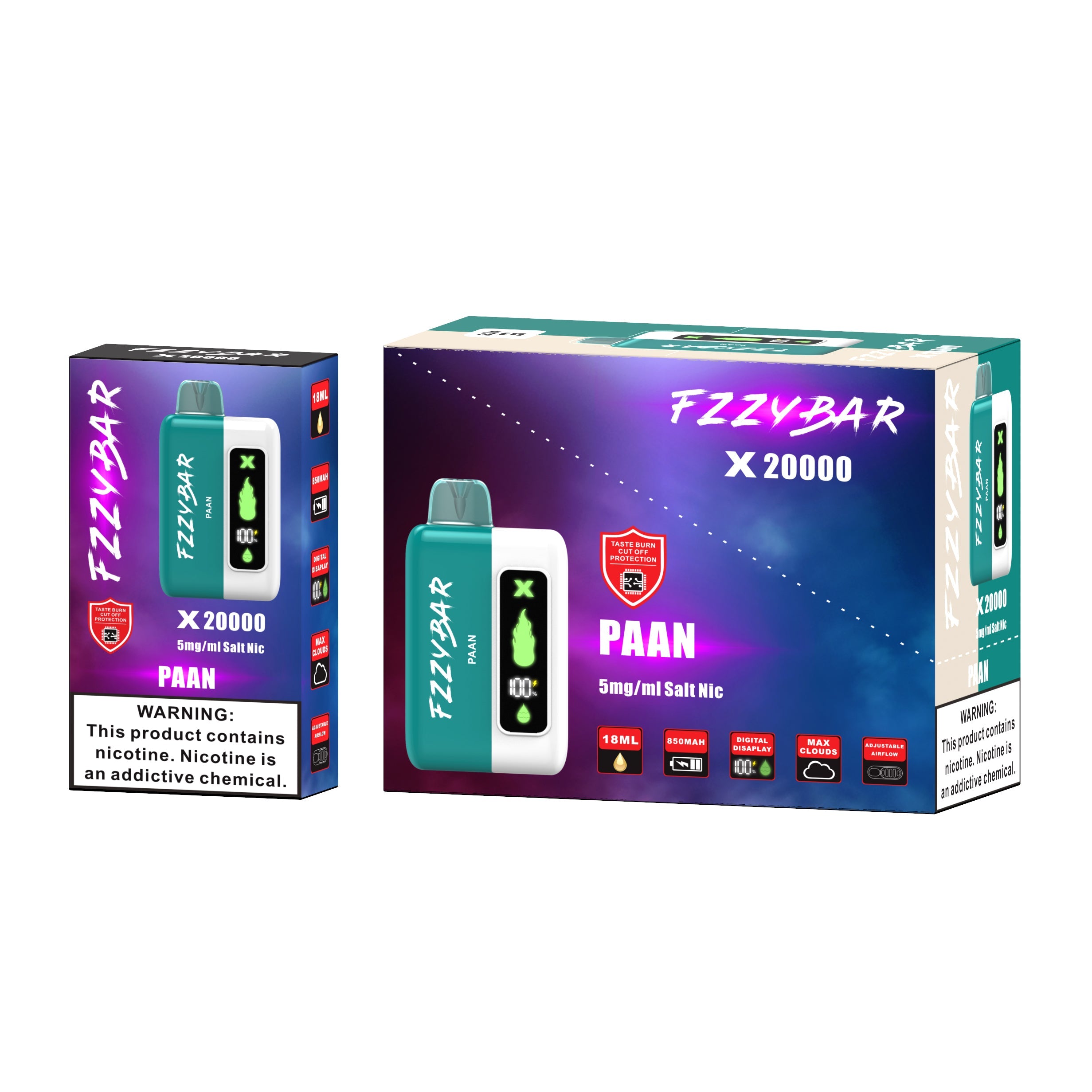 FZZYBAR X20000 Disposable E-Hookah Device – 20000 Puffs