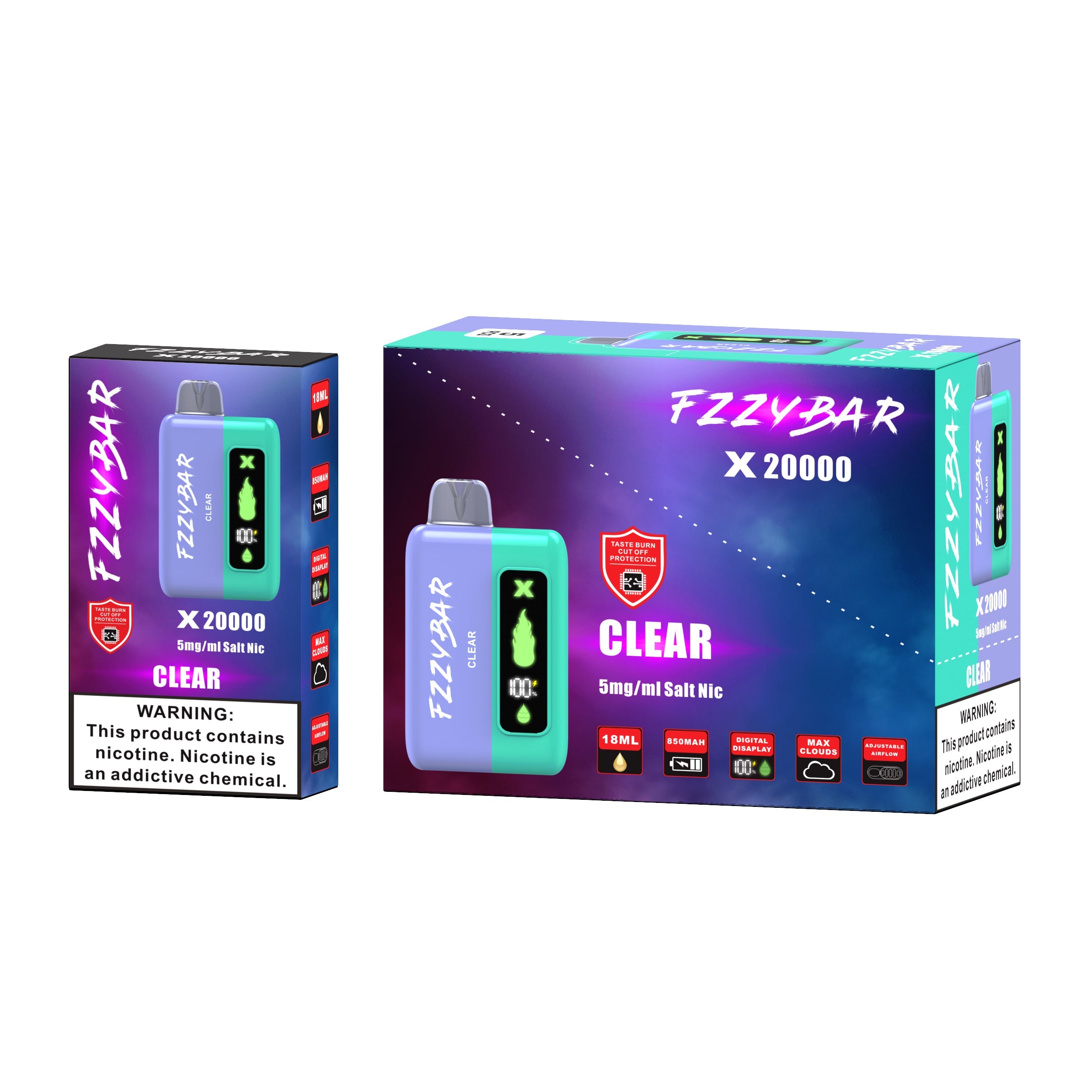 FZZYBAR X20000 Disposable E-Hookah Device – 20000 Puffs