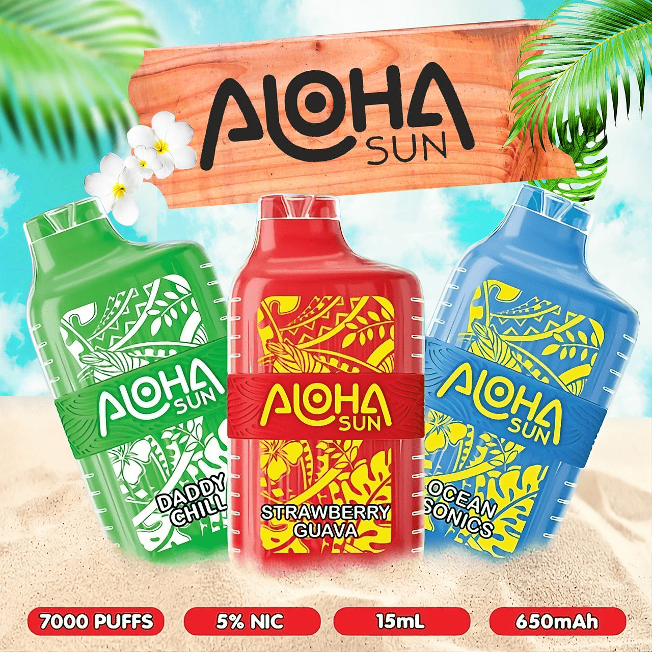 Aloha Sun 7000 Puffs Rechargeable Disposable Device - 7000 Puffs