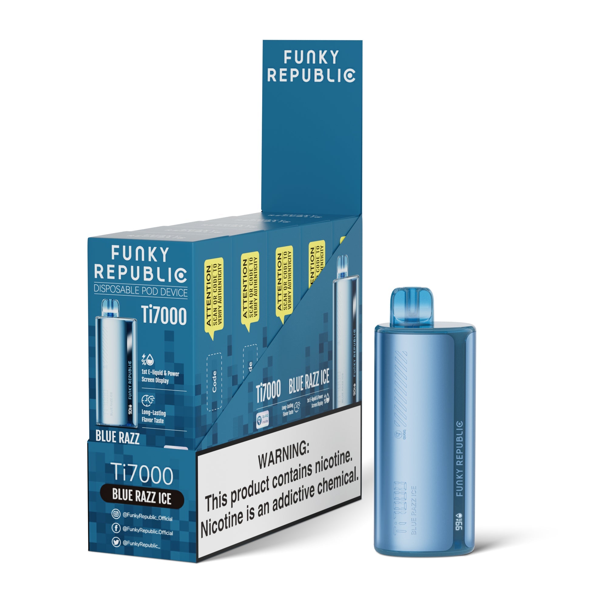 FUNKY LANDS Ti7000 Rechargeable Disposable – 7000 Puffs