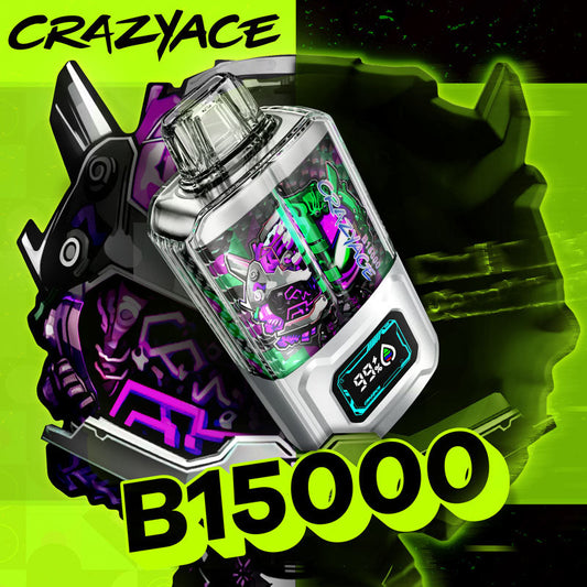 CRAZYACE B15000 15000 Puffs Disposable – Vape N Smoke Wholesale CRAZYACE CRAZYACE B15000 Rechargeable Disposable Device – 15000 Puffs