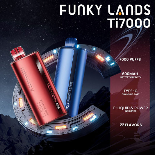 FUNKY LANDS Ti7000 Rechargeable Disposable – 7000 Puffs