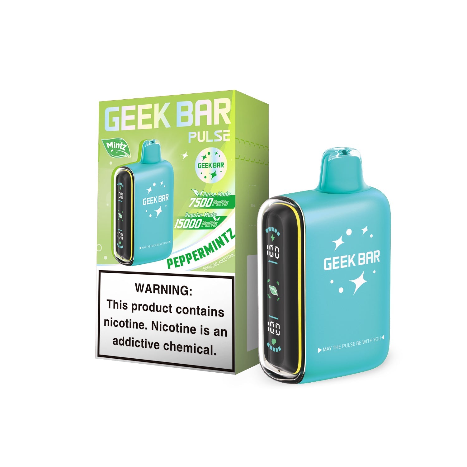 Geek Bar Pulse 15K Mintz Edition Rechargeable Disposable Device – 15000 Puffs