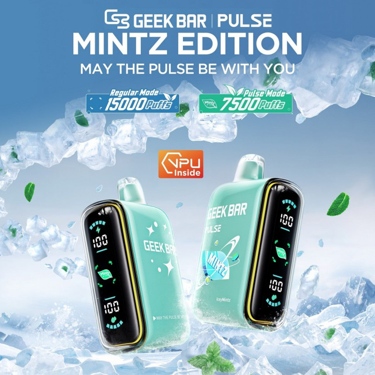 Geek Bar Pulse 15K Mintz Edition Rechargeable Disposable Device – 15000 Puffs