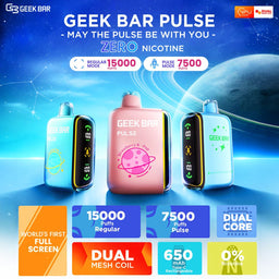 Geek Bar Pulse 15K Zero Nicotine Rechargeable Disposable Device – 15000 Puffs