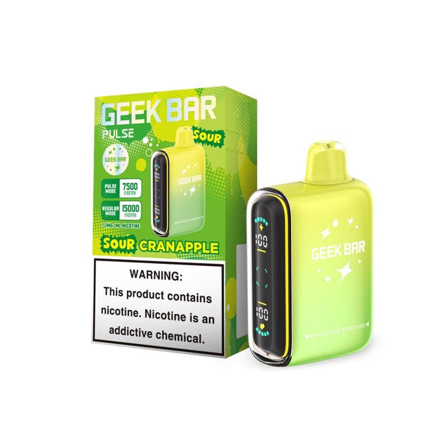 Geek Bar Pulse Sour Edition Rechargeable Disposable Device – 15000 Puffs