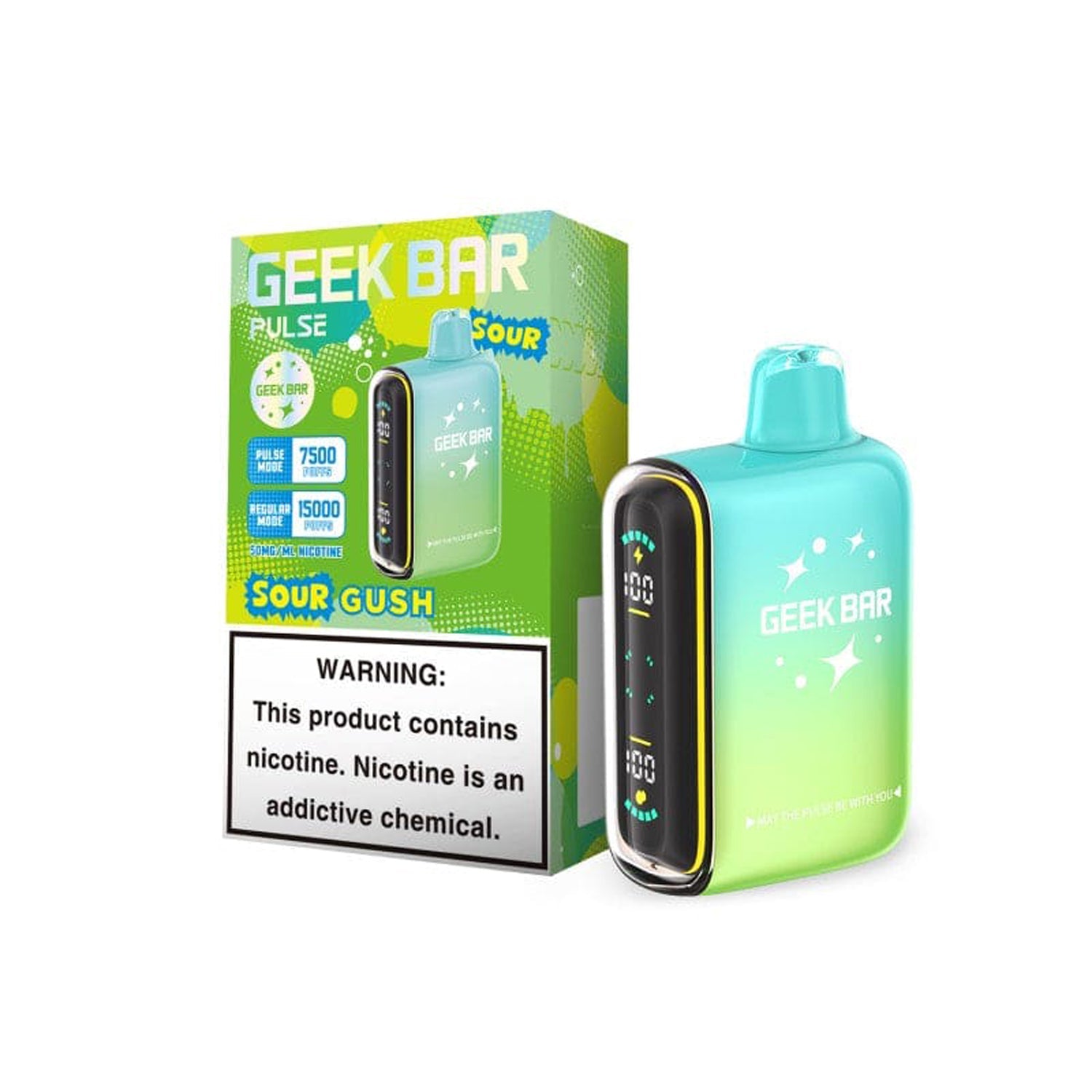 Geek Bar Pulse Sour Edition Rechargeable Disposable Device – 15000 Puffs