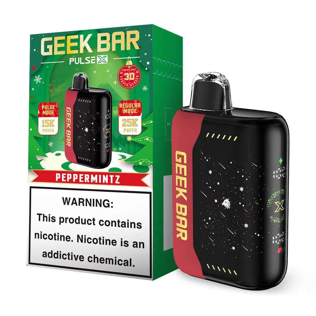 Geek Bar Pulse X 25K Puff Christmas Edition Rechargeable Disposable Device – 25000 Puffs