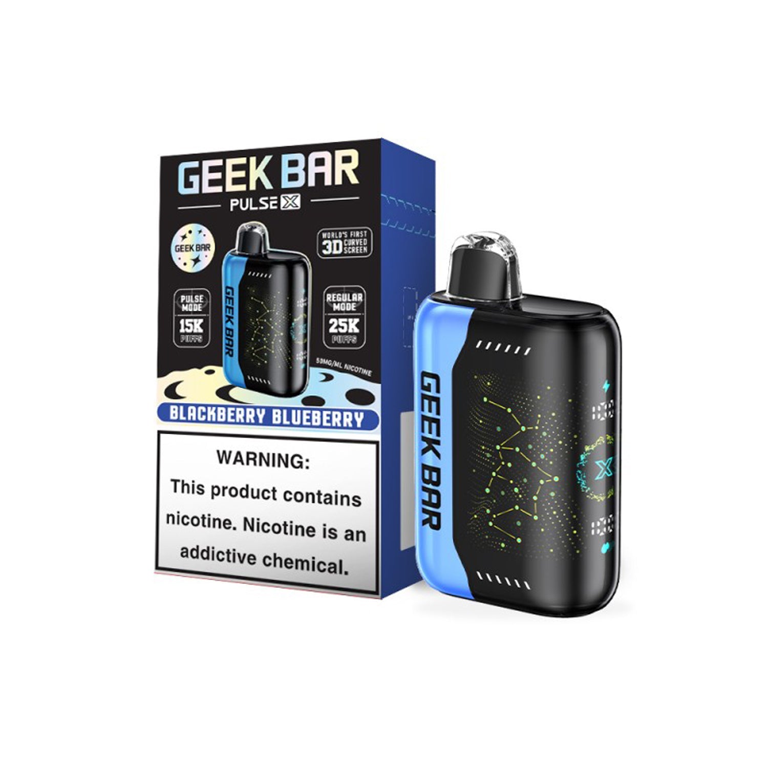 Geek Bar Pulse X 25K Puff Rechargeable Disposable Device – 25000 Puffs (2 Box per Flavor Max Limit)