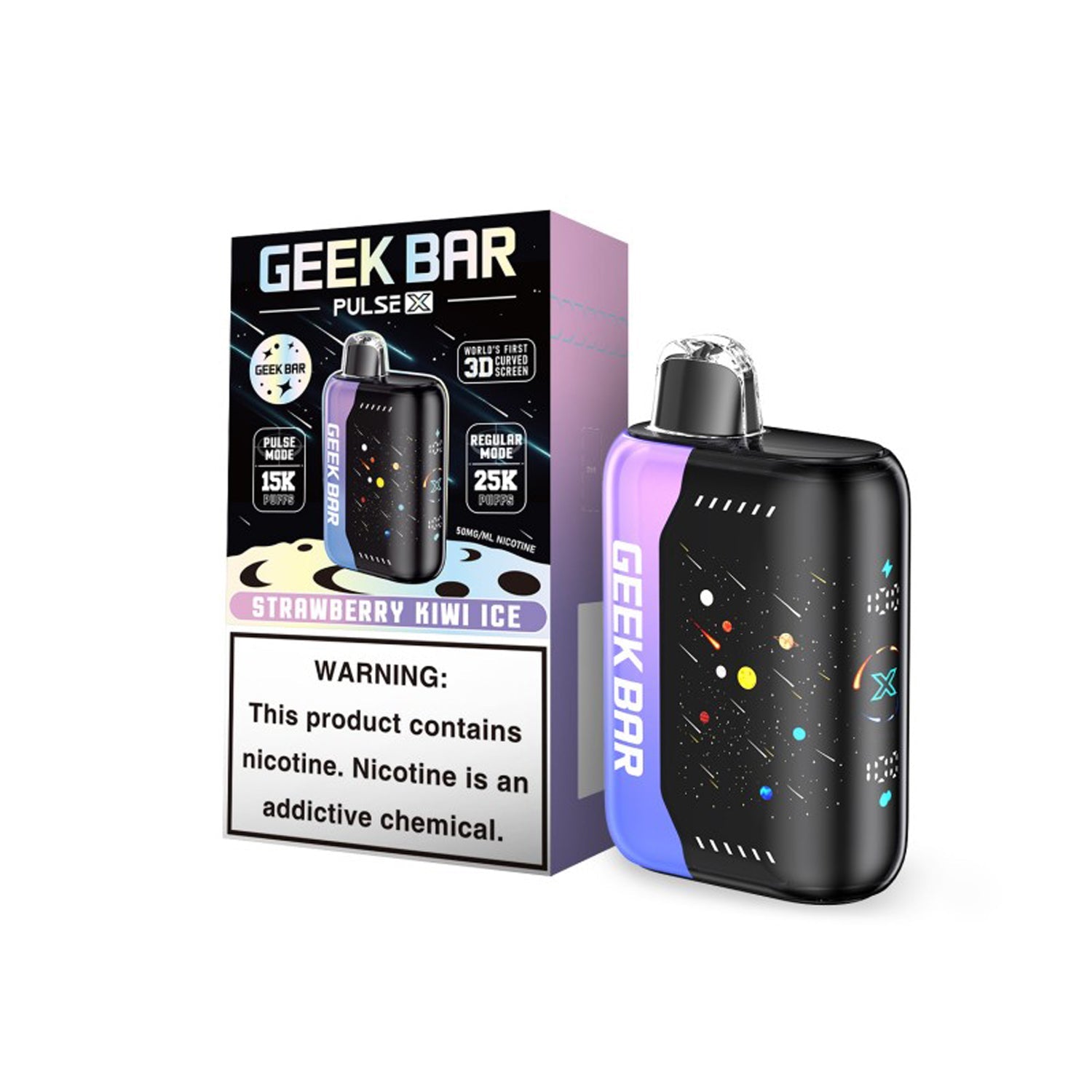 Geek Bar Pulse X 25K Puff Rechargeable Disposable Device – 25000 Puffs (2 Box per Flavor Max Limit)