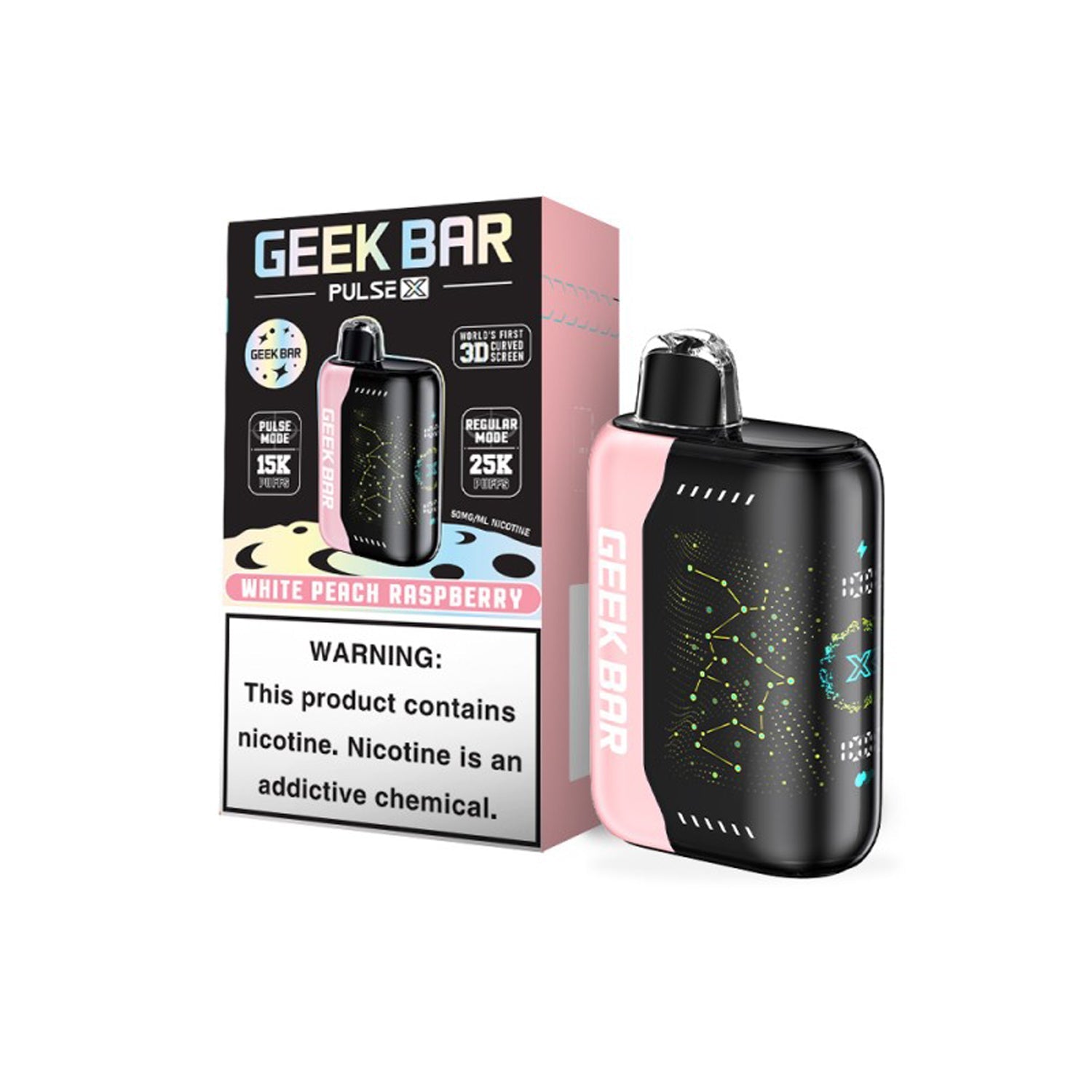 Geek Bar Pulse X 25K Puff Rechargeable Disposable Device – 25000 Puffs (2 Box per Flavor Max Limit)