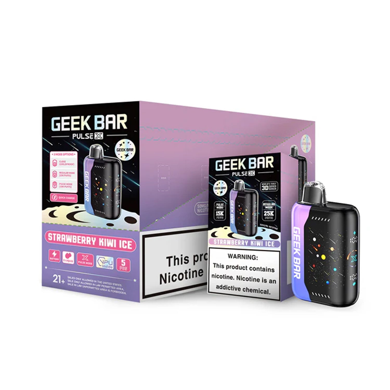 Geek Bar Pulse X 25K Puff METEOR EDITION Disposable Device – 25000 Puffs (2 Box per Flavor Max Limit)