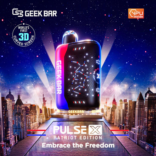 Geek Bar Pulse X 25K Puff PATRIOT EDITION Disposable Device – 25000 Puffs (2 Box per Flavor Max Limit)