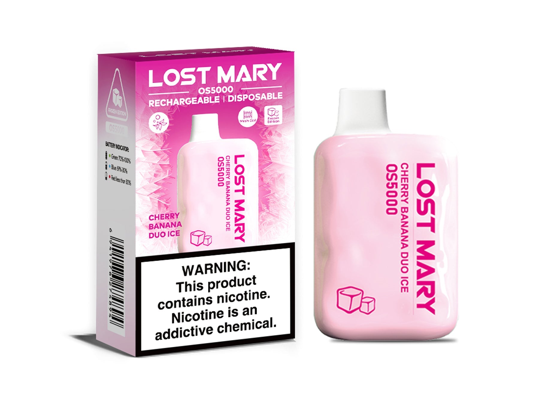 Lost Mary OS5000 Frozen Edition Lost Mary Lost Mary OS5000 Frozen Edition Rechargeable Disposable Device – 5000 Puffs