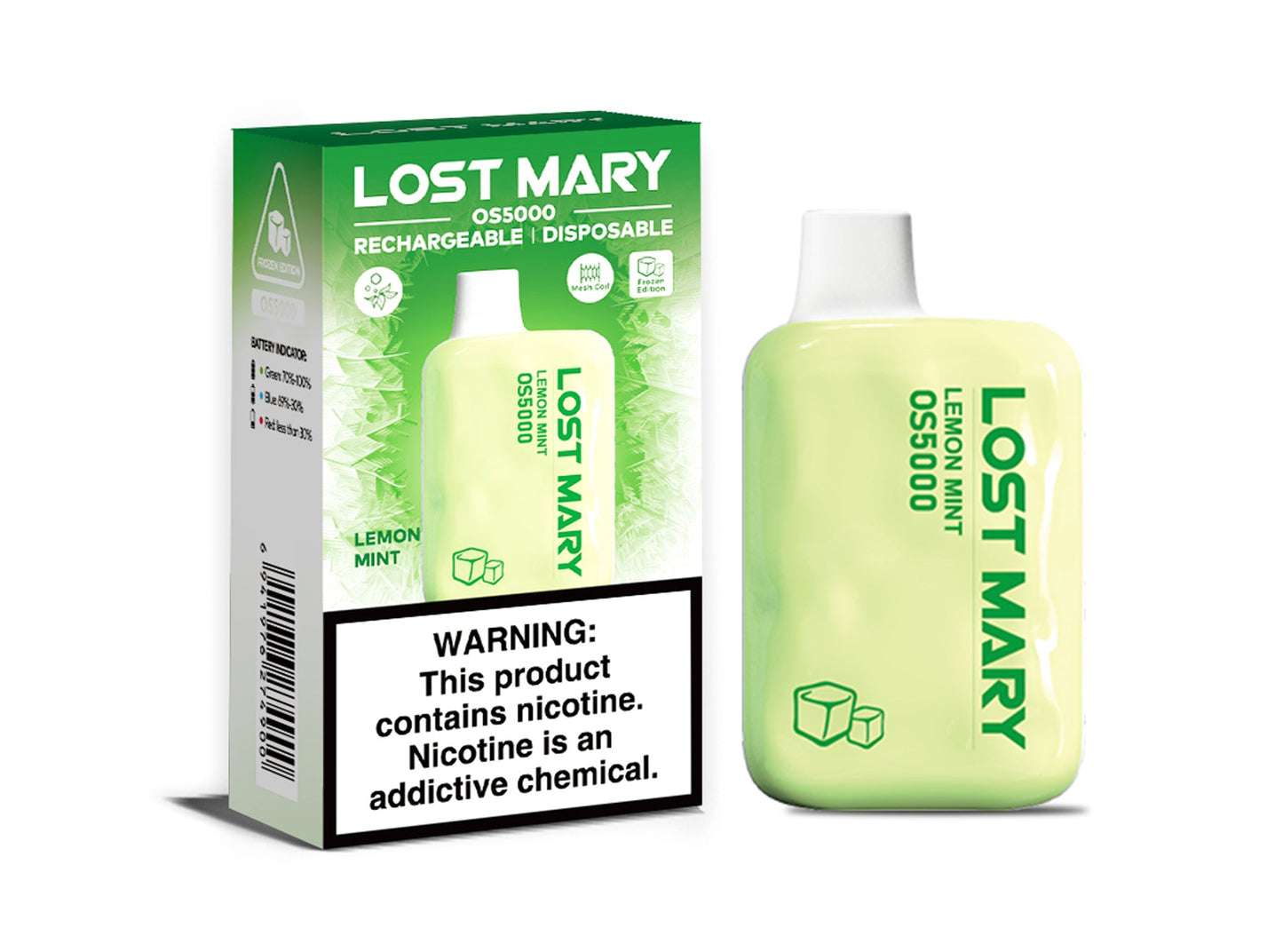 Lost Mary OS5000 Frozen Edition Lost Mary Lost Mary OS5000 Frozen Edition Rechargeable Disposable Device – 5000 Puffs