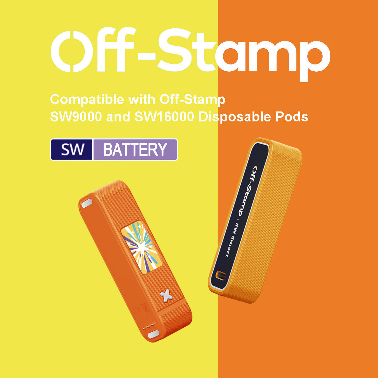 Off-Stamp SW Smart Charging Battery Device Powered by LOST MARY - (Battery Only)