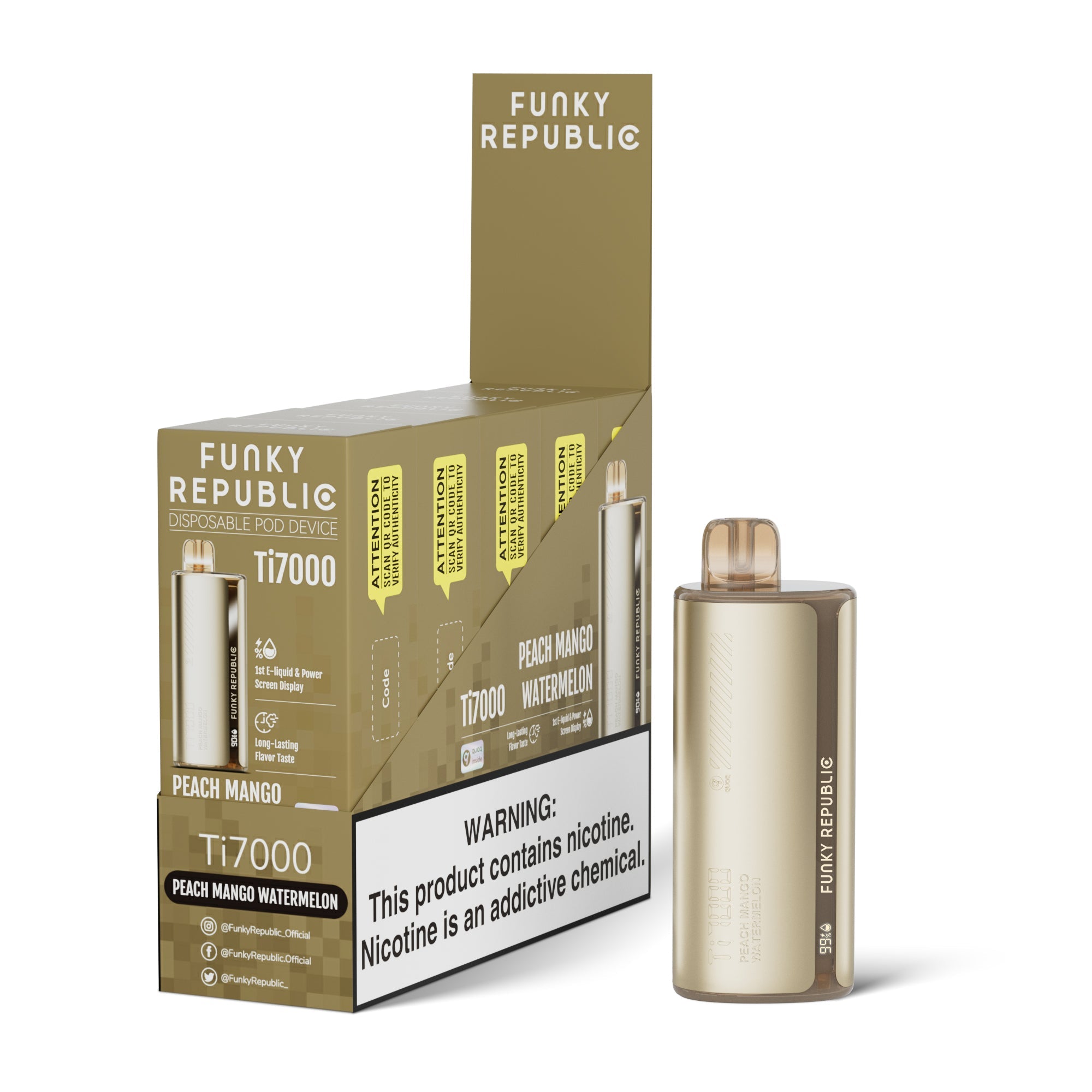 FUNKY LANDS Ti7000 Rechargeable Disposable – 7000 Puffs