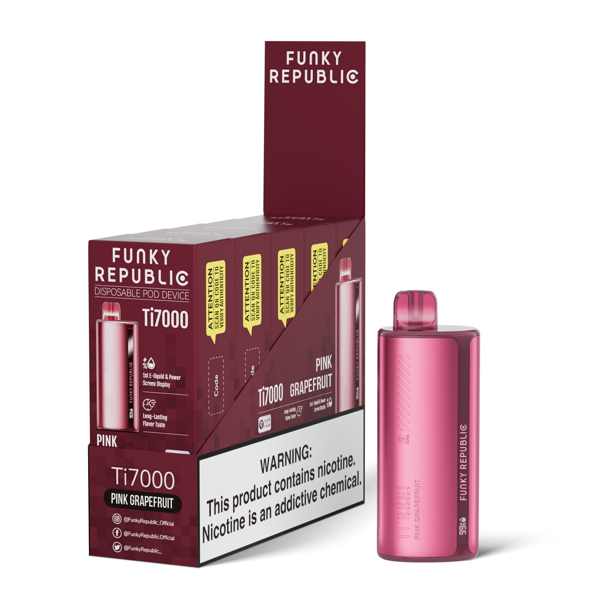 FUNKY LANDS Ti7000 Rechargeable Disposable – 7000 Puffs