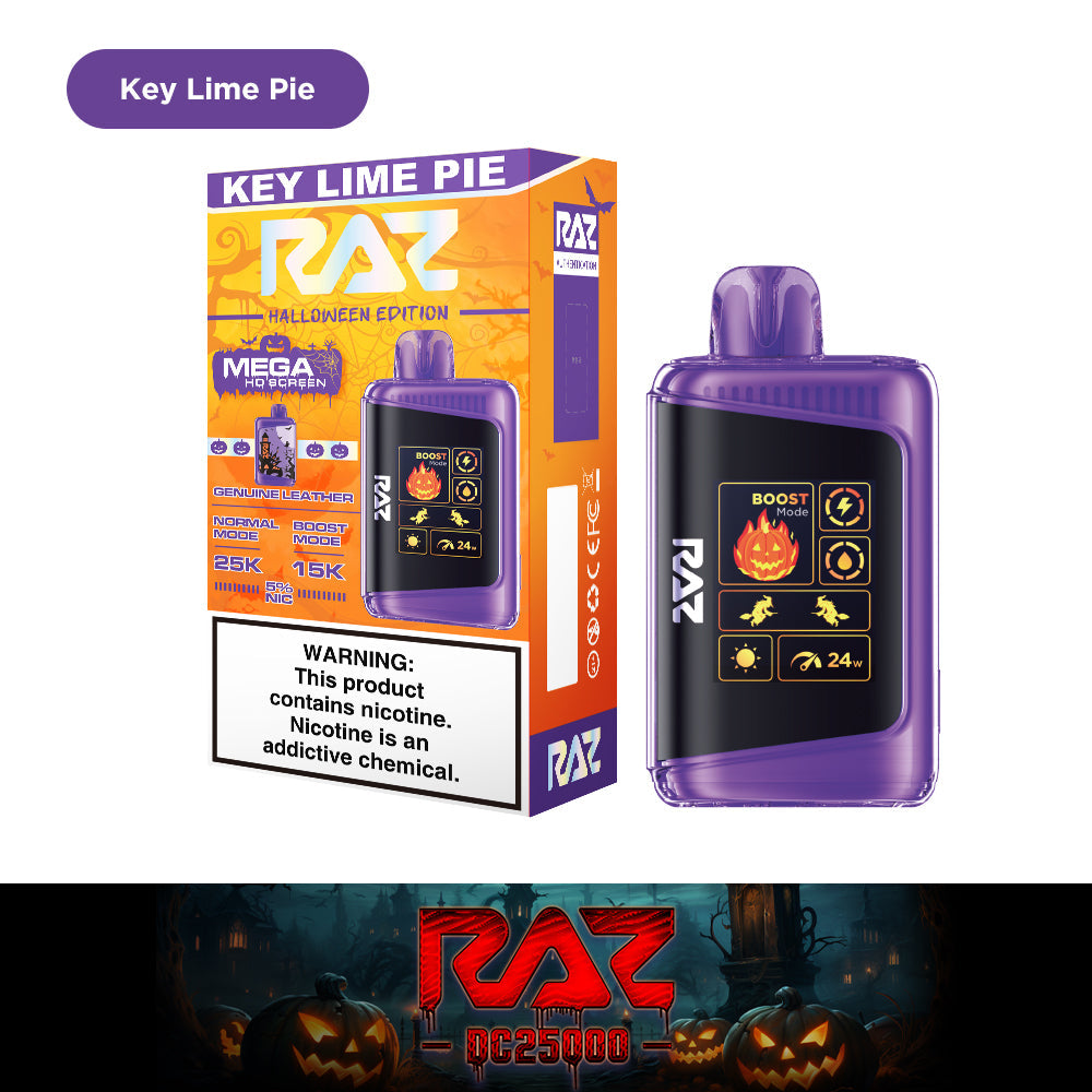 Raz DC25000 25K Puff Halloween Edition Rechargeable Disposable Device – 25000 Puffs (2 Box per Flavor Max Limit)