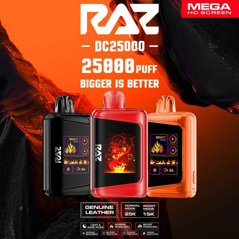 Raz LTX 25K Puff Rechargeable Disposable Device – 25000 Puffs (2 Box per Flavor Max Limit)