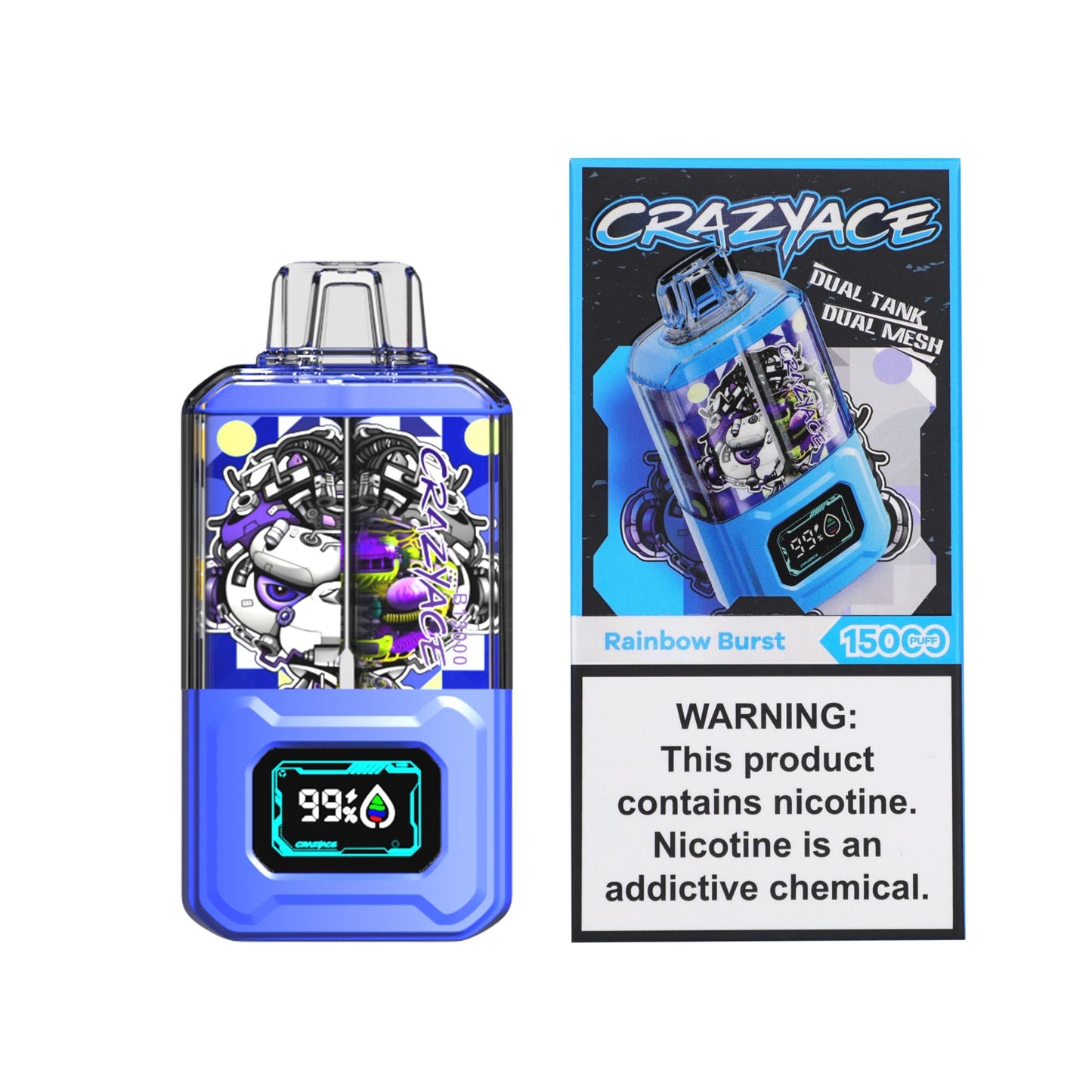 CRAZYACE B15000 15000 Puffs Disposable – Vape N Smoke Wholesale CRAZYACE CRAZYACE B15000 Rechargeable Disposable Device – 15000 Puffs