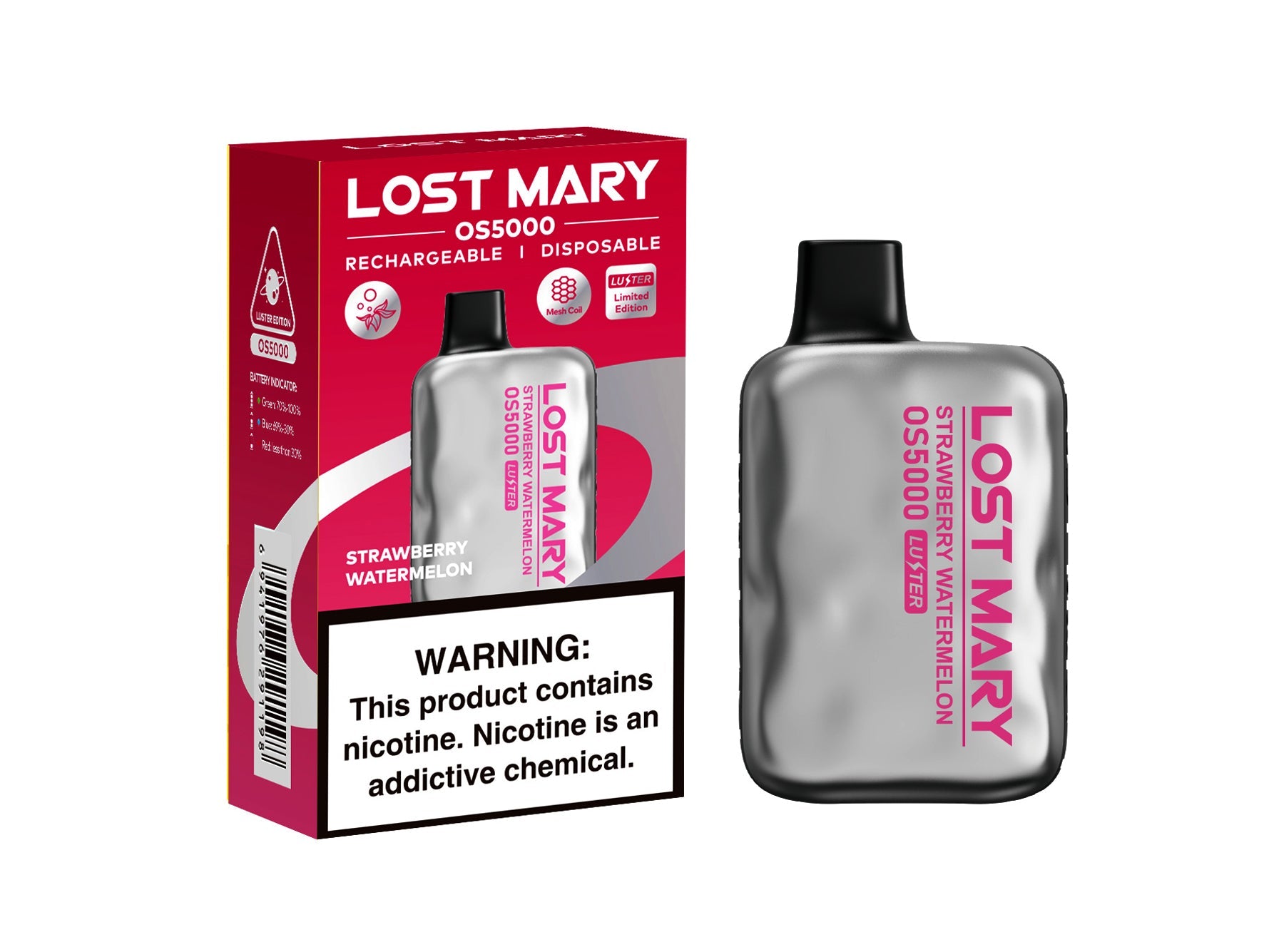 Lost Mary OS5000 Luster Rechargeable Disposable Device – 5000 Puffs Lost Mary Lost Mary OS5000 Luster Rechargeable Disposable Device – 5000 Puffs