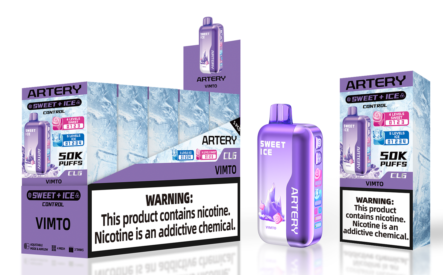 ARTERY CL6 Sweet & Ice Control Disposable Device - 50000 Puffs