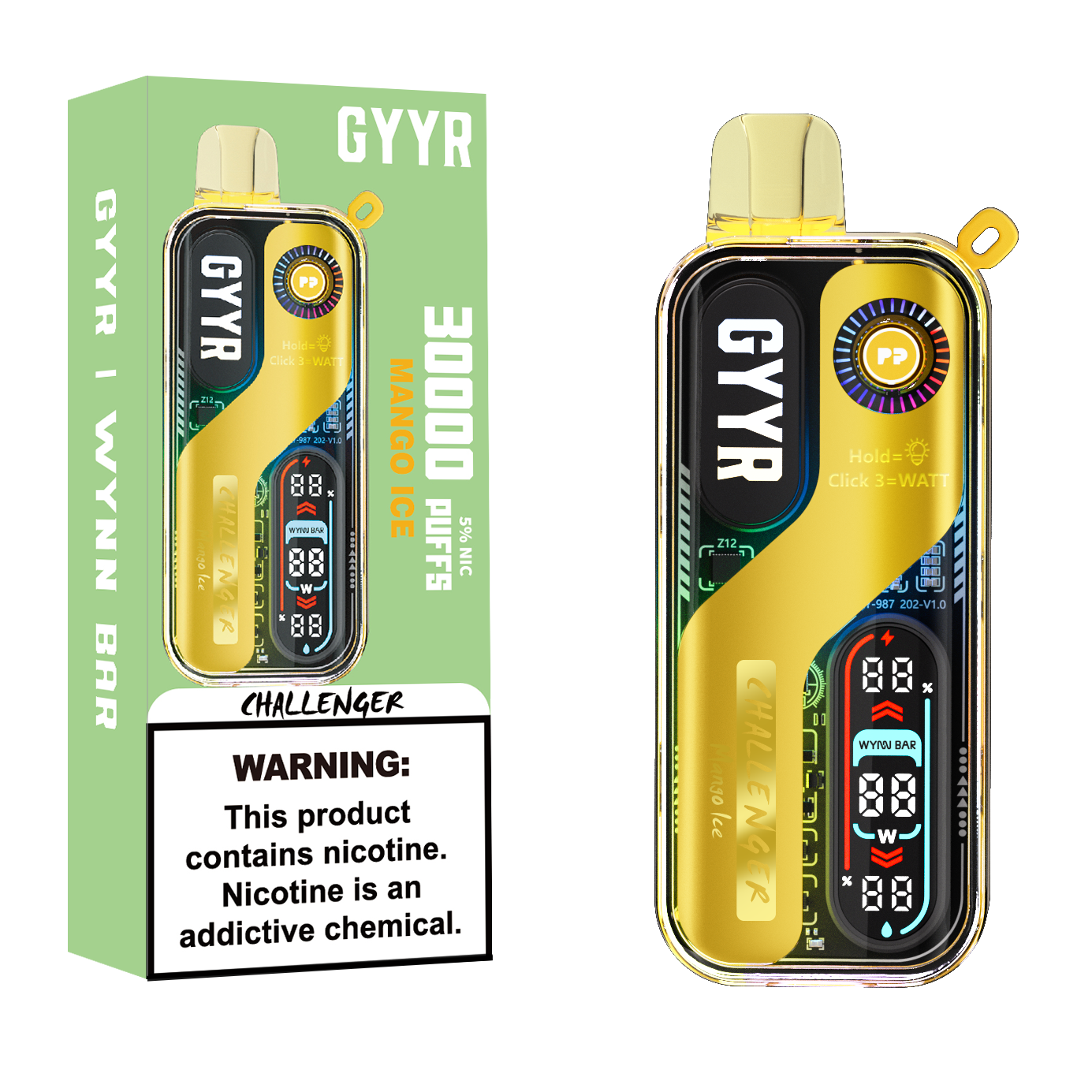 GYYR x Wynn Bar Challenger 30K Puff Rechargeable Disposable Device - 30000 Puffs